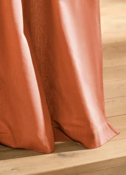 Outlet Bouchara RIDEAU EN COTON ÉPAIS UNI ARGILE ROUGE