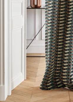 Hot Bouchara RIDEAU EN JACQUARD MOTIF GÉOMETRIQUE vert