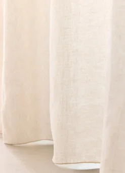 Discount Bouchara RIDEAU EN LIN LAVÉ BOURDON IVOIRE