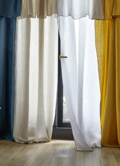 Outlet Bouchara RIDEAU EN LIN LAVÉ ET BOURDON NATUREL