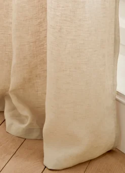 Online Bouchara RIDEAU EN LIN LAVÉ UNI SABLE