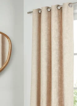 Bouchara RIDEAU EN VISCOSE ET LIN TISSAGE FLAMMÉ ECRU