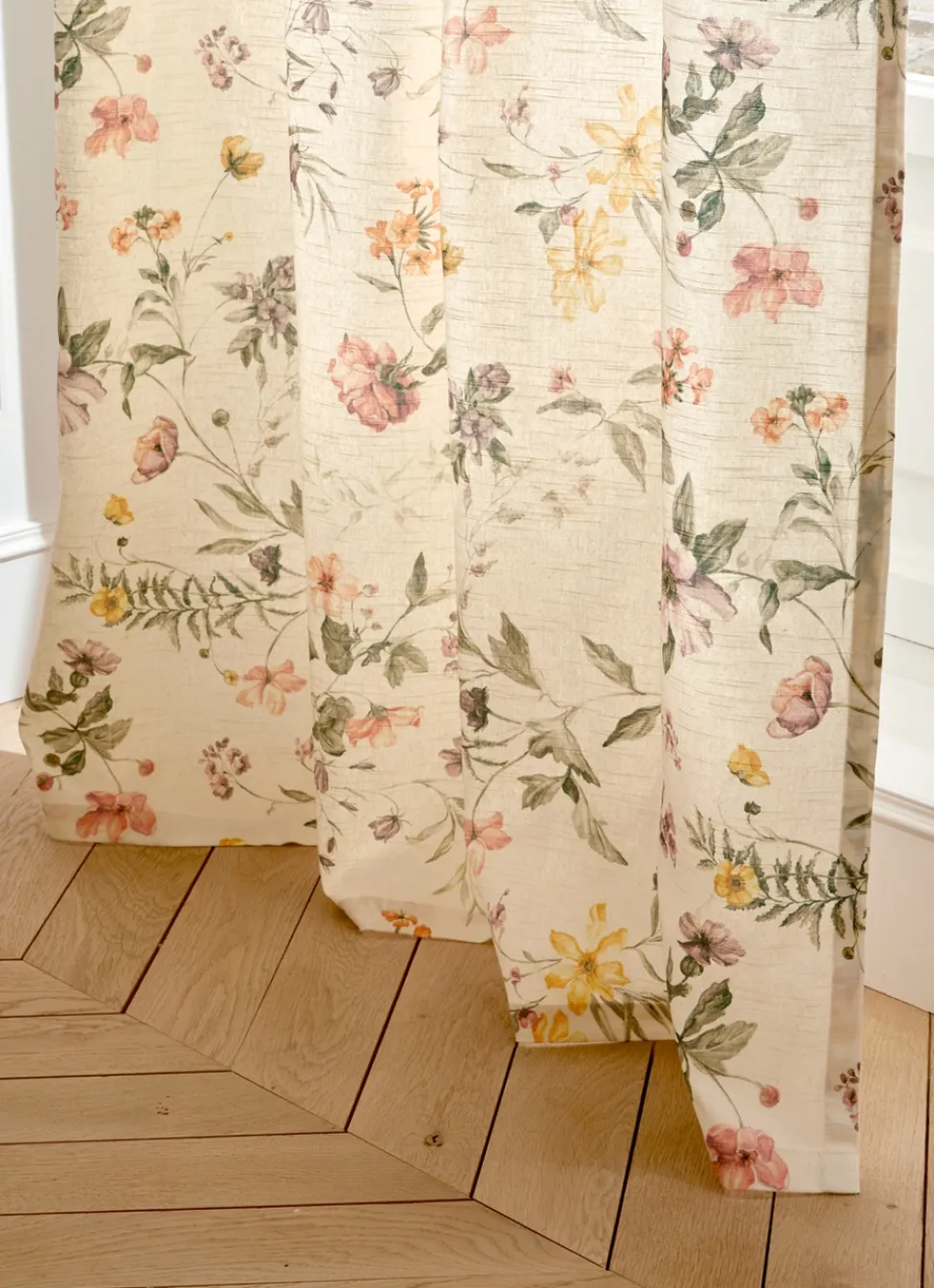 New Bouchara RIDEAU IMPRIMÉ FLEUR DES CHAMPS FLEURI