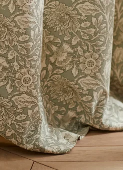 Best Bouchara RIDEAU IMPRIMÉ FLEURS INDIENNES SAUGE