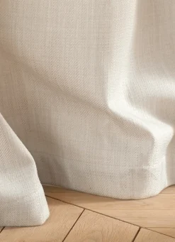 Discount Bouchara RIDEAU ISOLANT THERMIQUE UNI TEXTURÉ BLANC CASSÉ