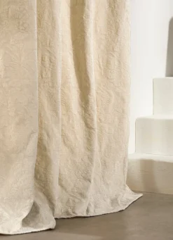 Sale Bouchara RIDEAU JACQUARD À MOTIF VÉGÉTAL BEIGE