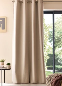 Hot Bouchara RIDEAU OCCULTANT EFFET NATUREL ET CHINÉ BEIGE