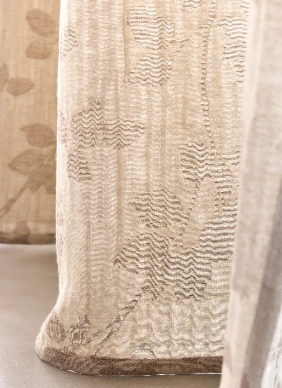 Hot Bouchara RIDEAU RÉVERSIBLE EN COTON JACQUARD VÉGÉTAL NATUREL