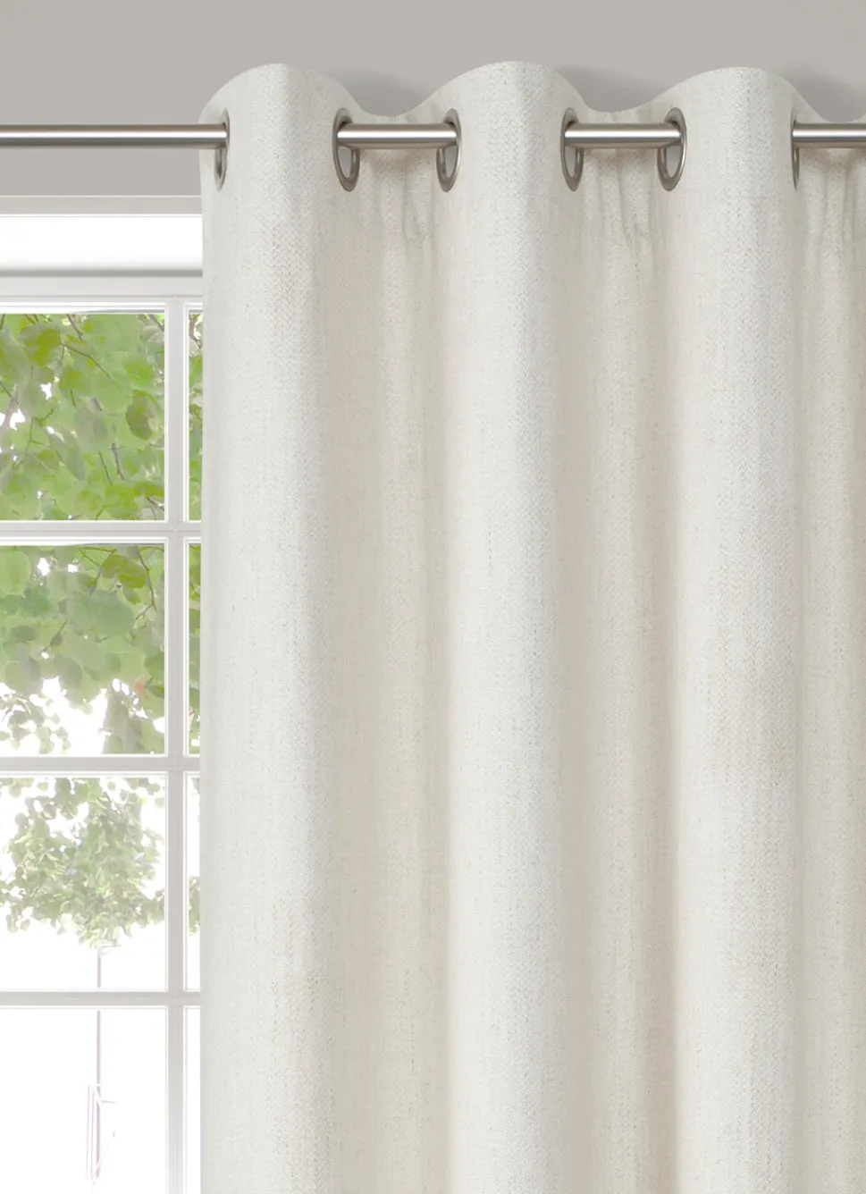 Best Bouchara RIDEAU TEXTURÉ UNI EFFET CHINÉ ECRU