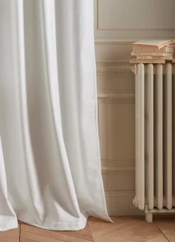 Clearance Bouchara RIDEAU THERMIQUE UNI EFFET VELOURS MAT BLANC