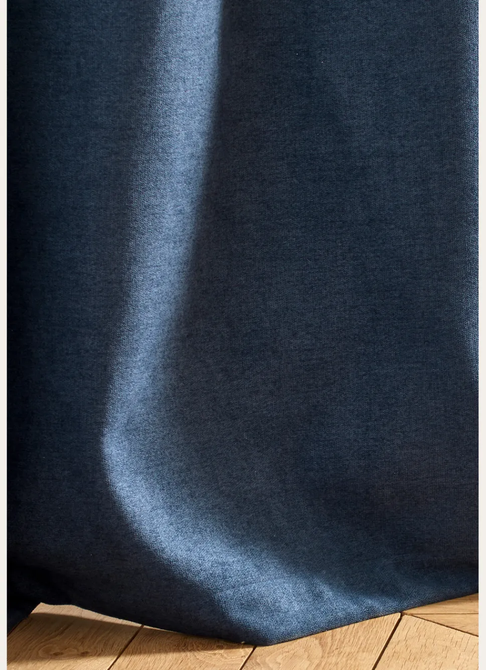 Hot Bouchara RIDEAU THERMIQUE UNI EFFET VELOURS MAT BLEU