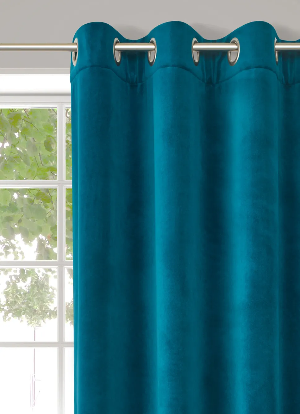 Hot Bouchara RIDEAU THERMIQUE UNI EN VELOURS DOUBLÉ POLAIRE BLEU