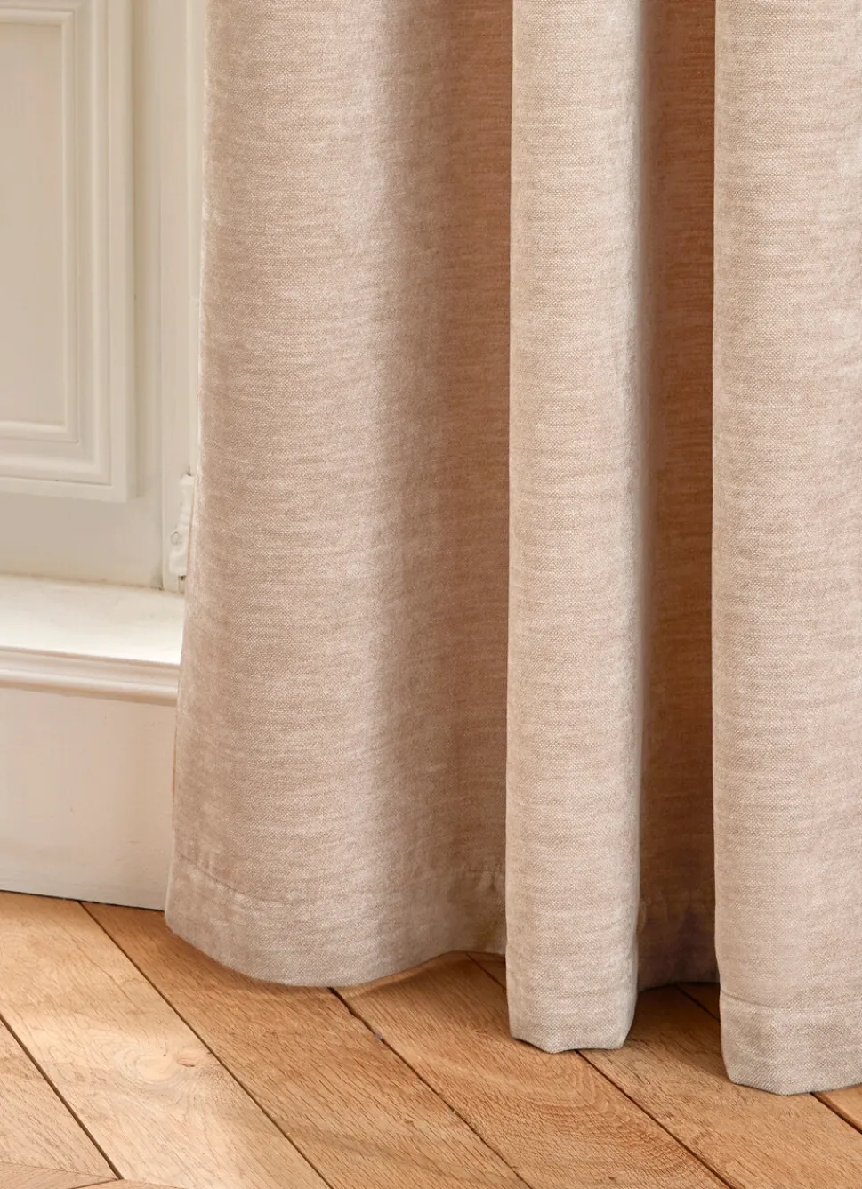 Best Bouchara RIDEAU UNI ASPECT VELOURS TOUCHER DOUX CANNA BEIGE