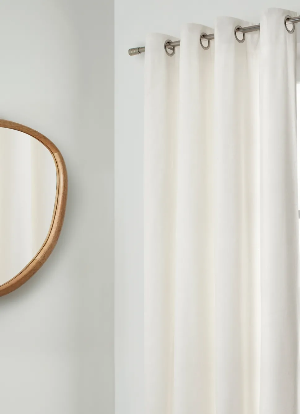 Discount Bouchara RIDEAU UNI EN VELOURS DE COTON DOUBLÉ ÉCRU