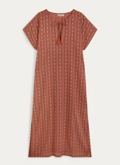 Outlet Bouchara ROBE LONGUE MANCHES COURTES BRUN SIENNE ARAGON