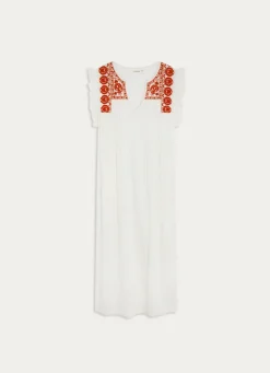 Outlet Bouchara ROBE SANS MANCHES EN GAZE DE COTON BLANC