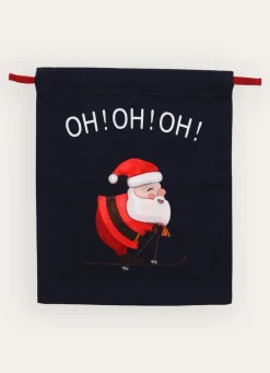 Hot Bouchara SAC À LINGE À MOTIF PÈRE NOËL BLEU MARINE