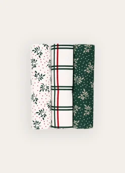 Discount Bouchara SAC DE 3 TORCHONS EN COTON MULTICOLORE