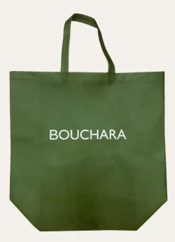 Discount Bouchara SAC SHOPPING LOGO EN MATIÈRE RECYCLÉE KAKI