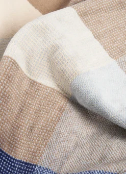 Sale Bouchara SERVIETTE DE BAIN EN VELOURS À CARREAUX BLEU FONCÉ