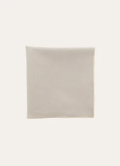 Best Bouchara SERVIETTE DE TABLE EN COTON ET LIN BOURDON COLORÉ MASTIC