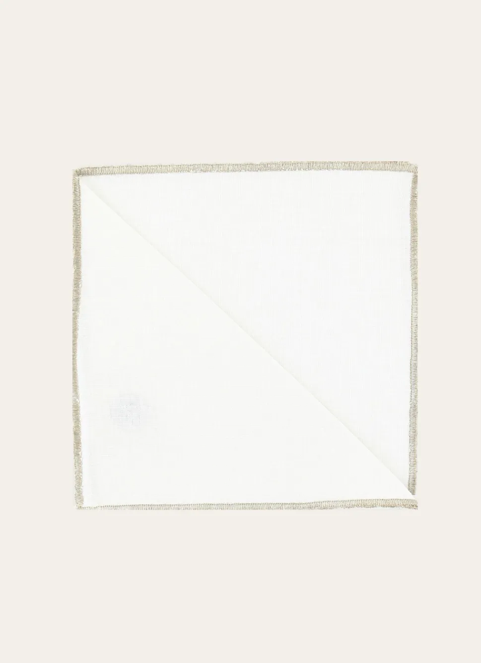 Discount Bouchara SERVIETTE DE TABLE EN COTON ET LIN BOURDON COLORÉ BLANC / OR