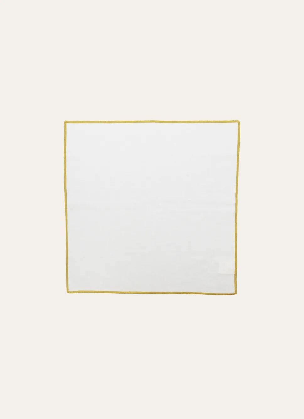 Discount Bouchara SERVIETTE DE TABLE EN COTON ET LIN BOURDON COLORÉ BLANC / OR