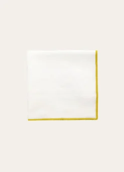 Clearance Bouchara SERVIETTE DE TABLE EN COTON ET LIN BOURDON COLORÉ JAUNE