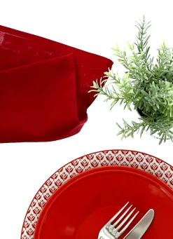 Clearance Bouchara SERVIETTE DE TABLE UNIE EN COTON BORDEAUX