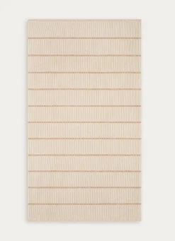 Discount Bouchara SERVIETTE DE TOILETTE À RAYURES BEIGE