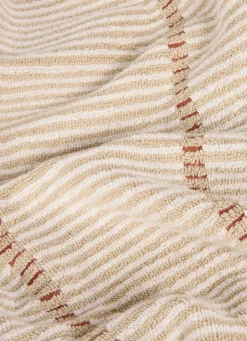 Discount Bouchara SERVIETTE DE TOILETTE À RAYURES BEIGE