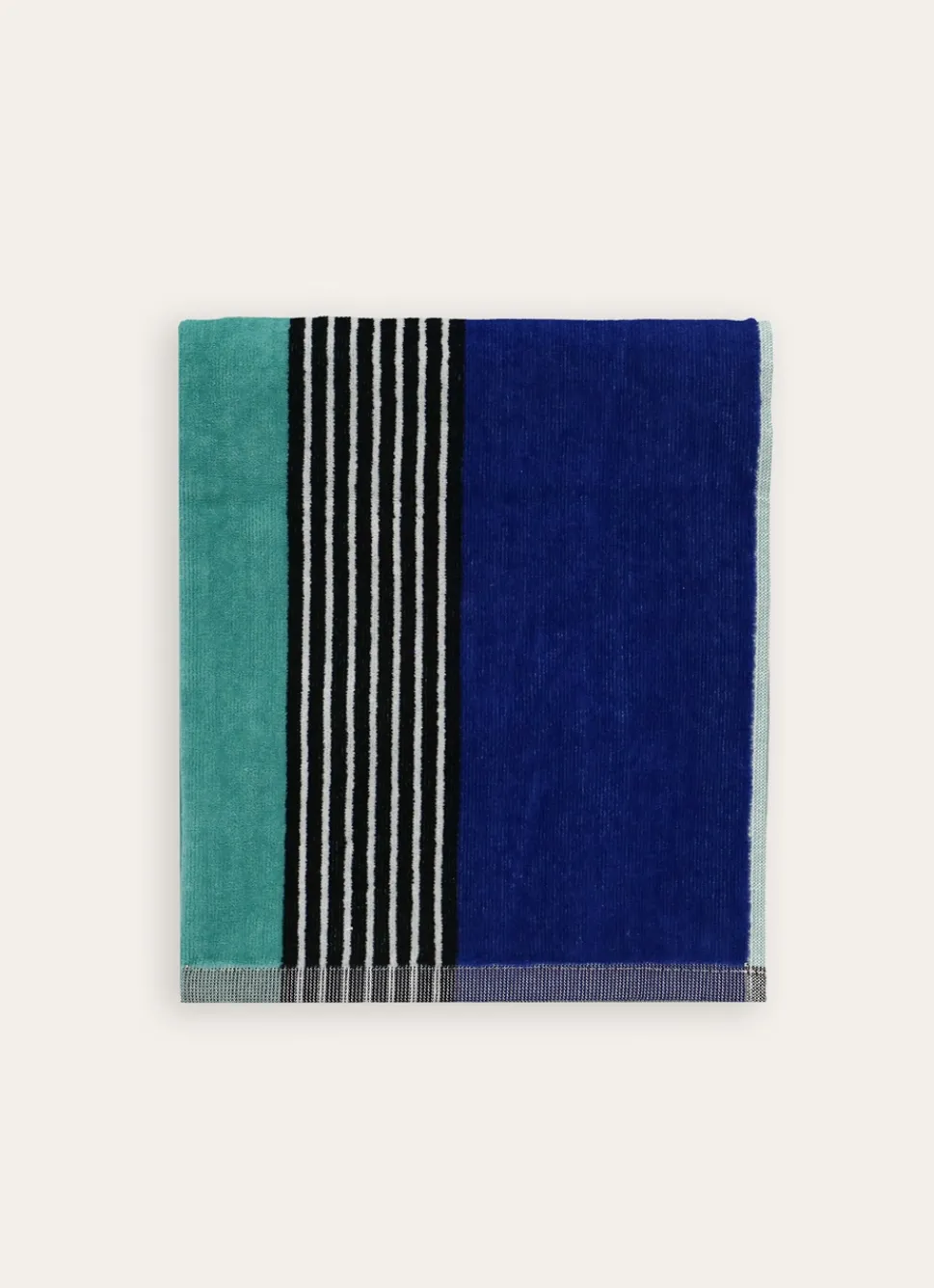 Sale Bouchara SERVIETTE DE TOILETTE BICOLORE EN VELOURS vert