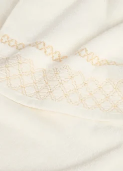 Outlet Bouchara SERVIETTE DE TOILETTE BORDURE JACQUARD SHEHERAZADE BLANC CASSÉ