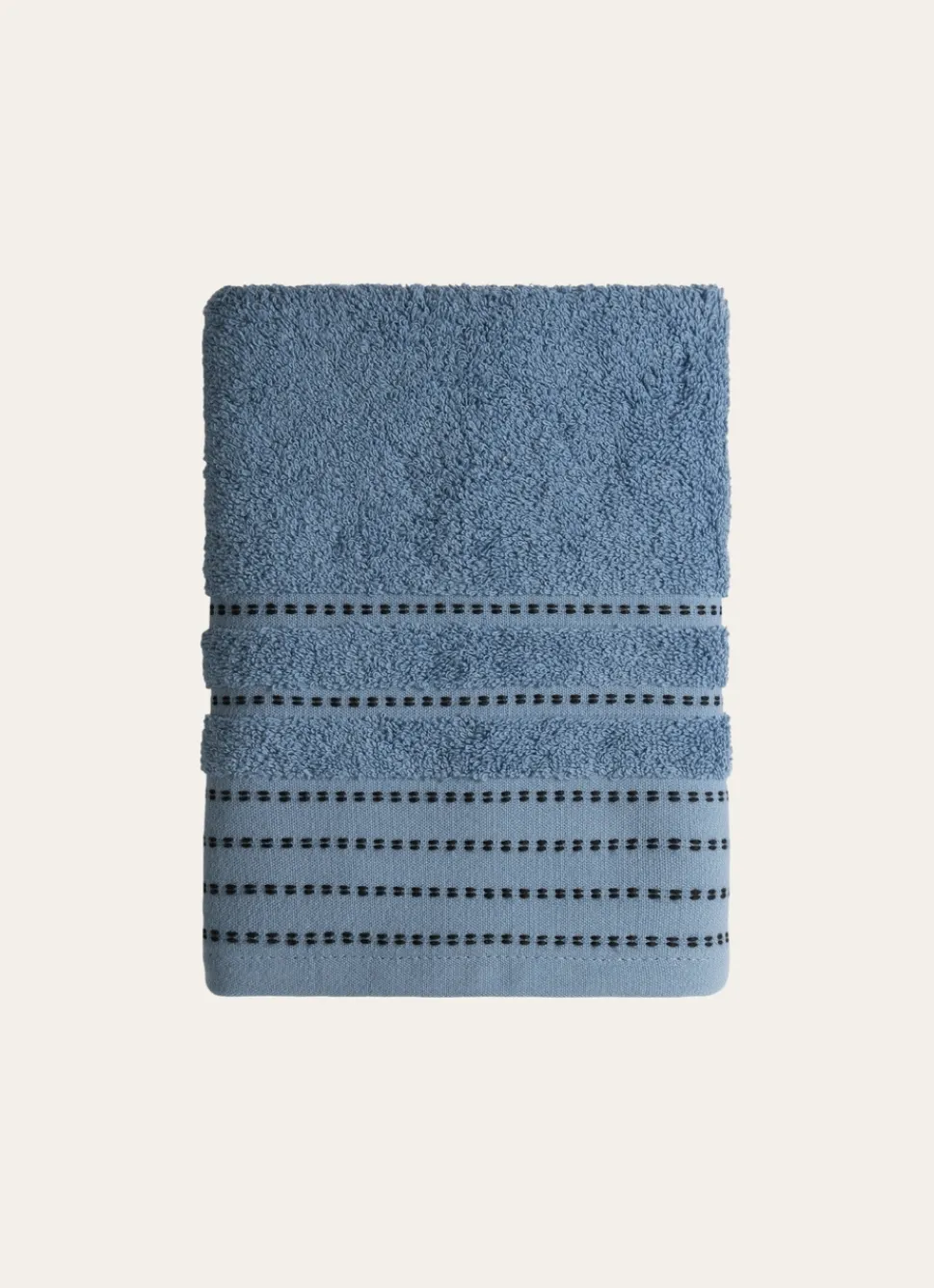 Clearance Bouchara SERVIETTE DE TOILETTE COTON DÉTAILS POINTS BLEU