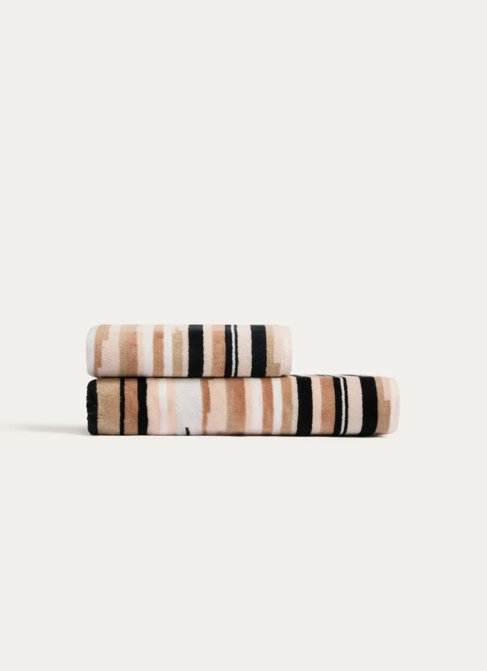 Clearance Bouchara SERVIETTE DE TOILETTE EN VELOURS À RAYURES MULTICOLORE