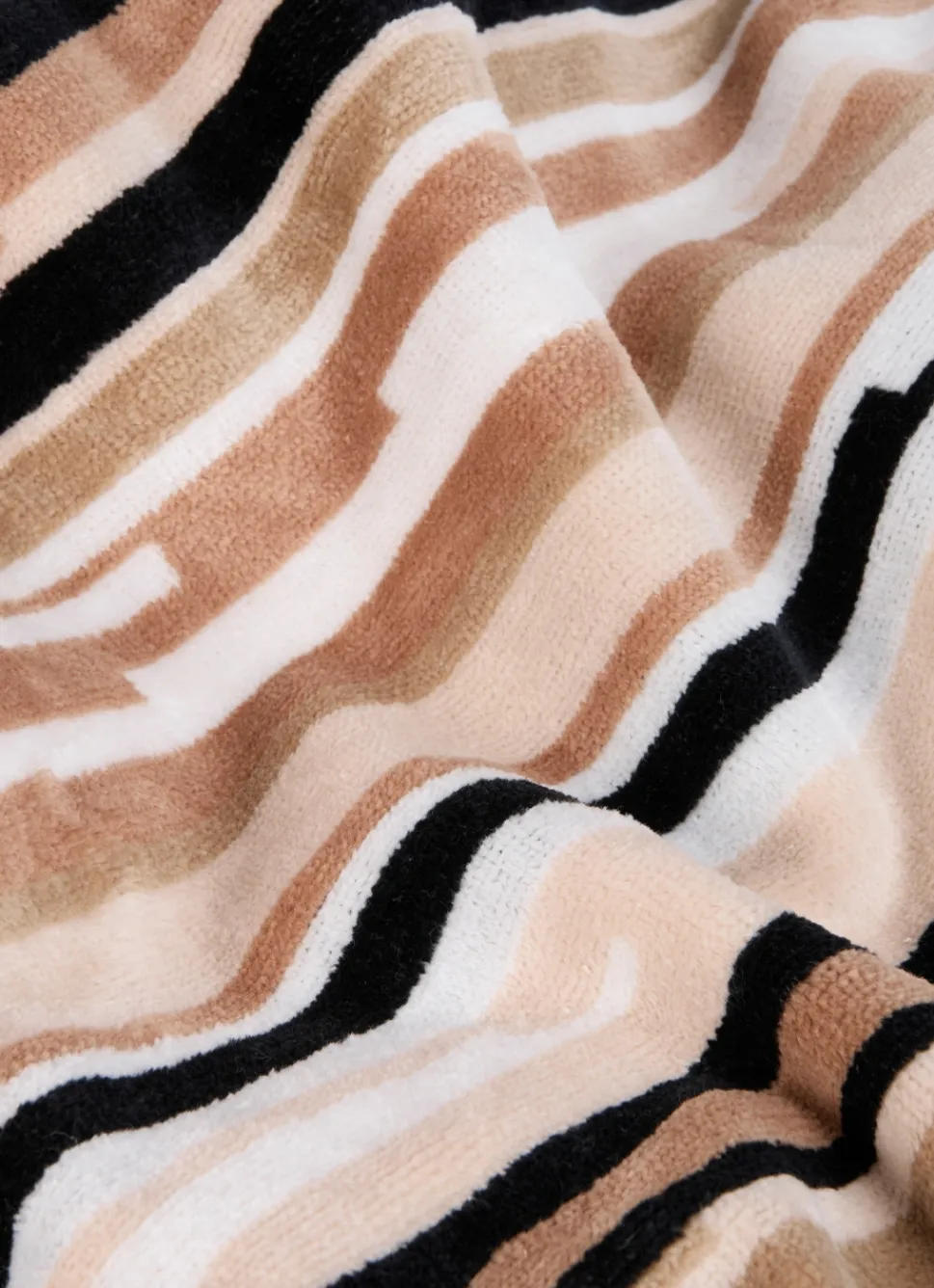 Clearance Bouchara SERVIETTE DE TOILETTE EN VELOURS À RAYURES MULTICOLORE