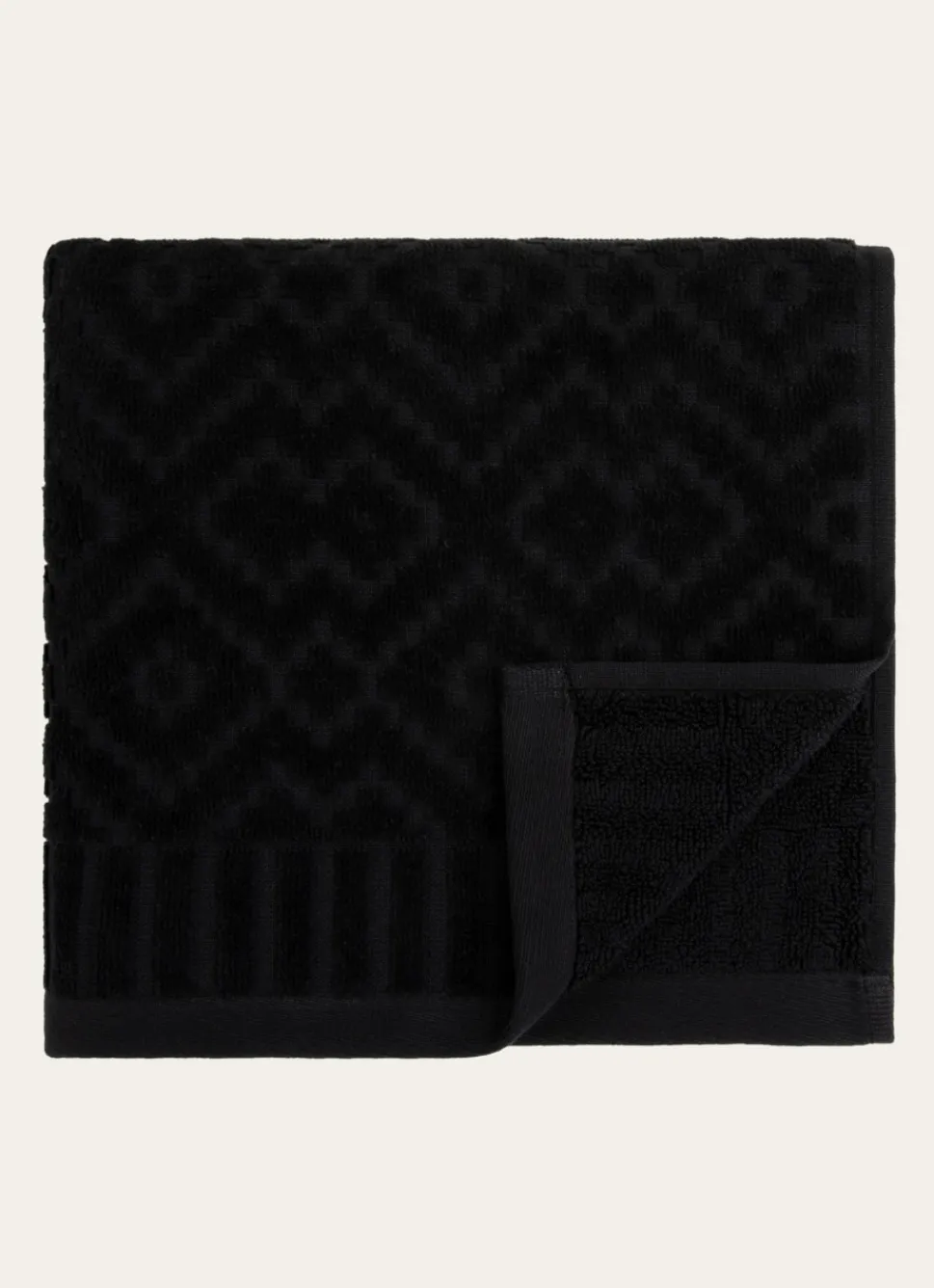 Clearance Bouchara SERVIETTE DE TOILETTE EN JACQUARD Noir
