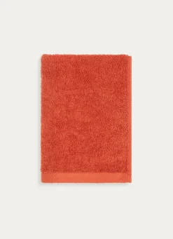 Clearance Bouchara SERVIETTE DE TOILETTE EN COTON UNI BASIL TERRACOTTA