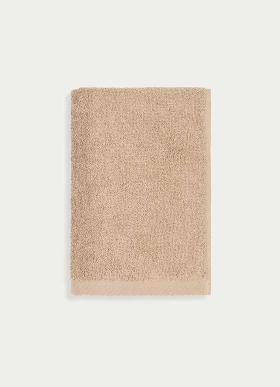 Hot Bouchara SERVIETTE DE TOILETTE EN COTON UNI BASIL BEIGE FONCÉ