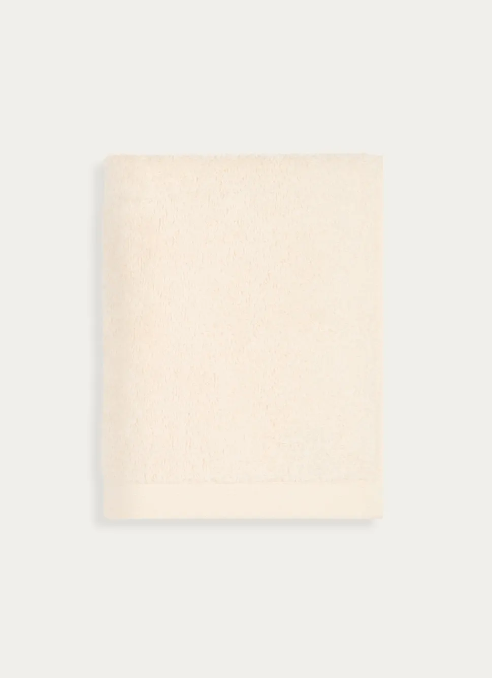 Sale Bouchara SERVIETTE DE TOILETTE EN COTON ET SOIE AGNES ECRU