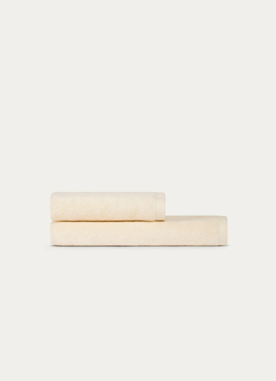 Sale Bouchara SERVIETTE DE TOILETTE EN COTON ET SOIE AGNES ECRU