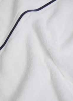 Discount Bouchara SERVIETTE DE TOILETTE FINITION BOURDON OPÉRA BLANC/MARINE