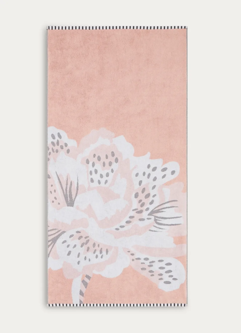 Discount Bouchara SERVIETTE DE TOILETTE JACQUARD MOTIF FLORAL ROSE