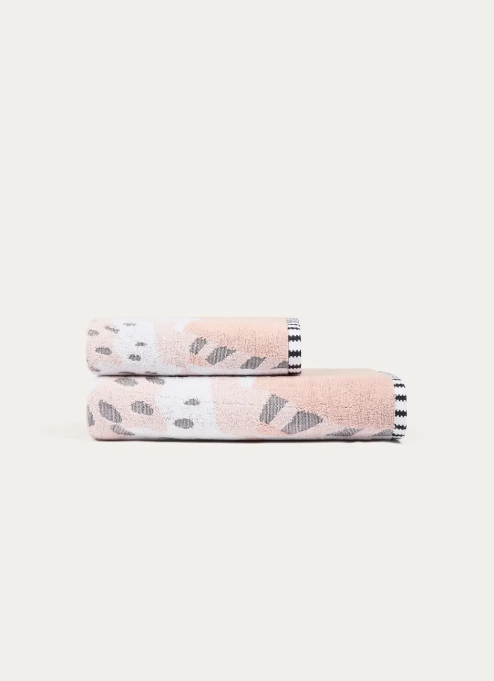 Discount Bouchara SERVIETTE DE TOILETTE JACQUARD MOTIF FLORAL ROSE