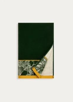 Clearance Bouchara SERVIETTE DE TOILETTE LITEAU JACQUARD VÉGÉTAL vert