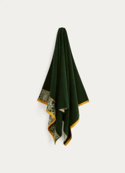 Clearance Bouchara SERVIETTE DE TOILETTE LITEAU JACQUARD VÉGÉTAL vert