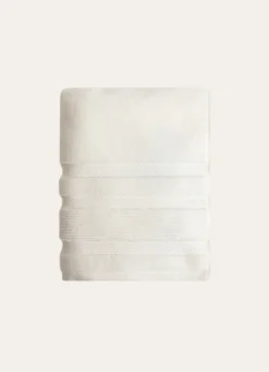 Clearance Bouchara SERVIETTE DE TOILETTE MOELLEUSE LITEAU RAFFINÉ BEIGE