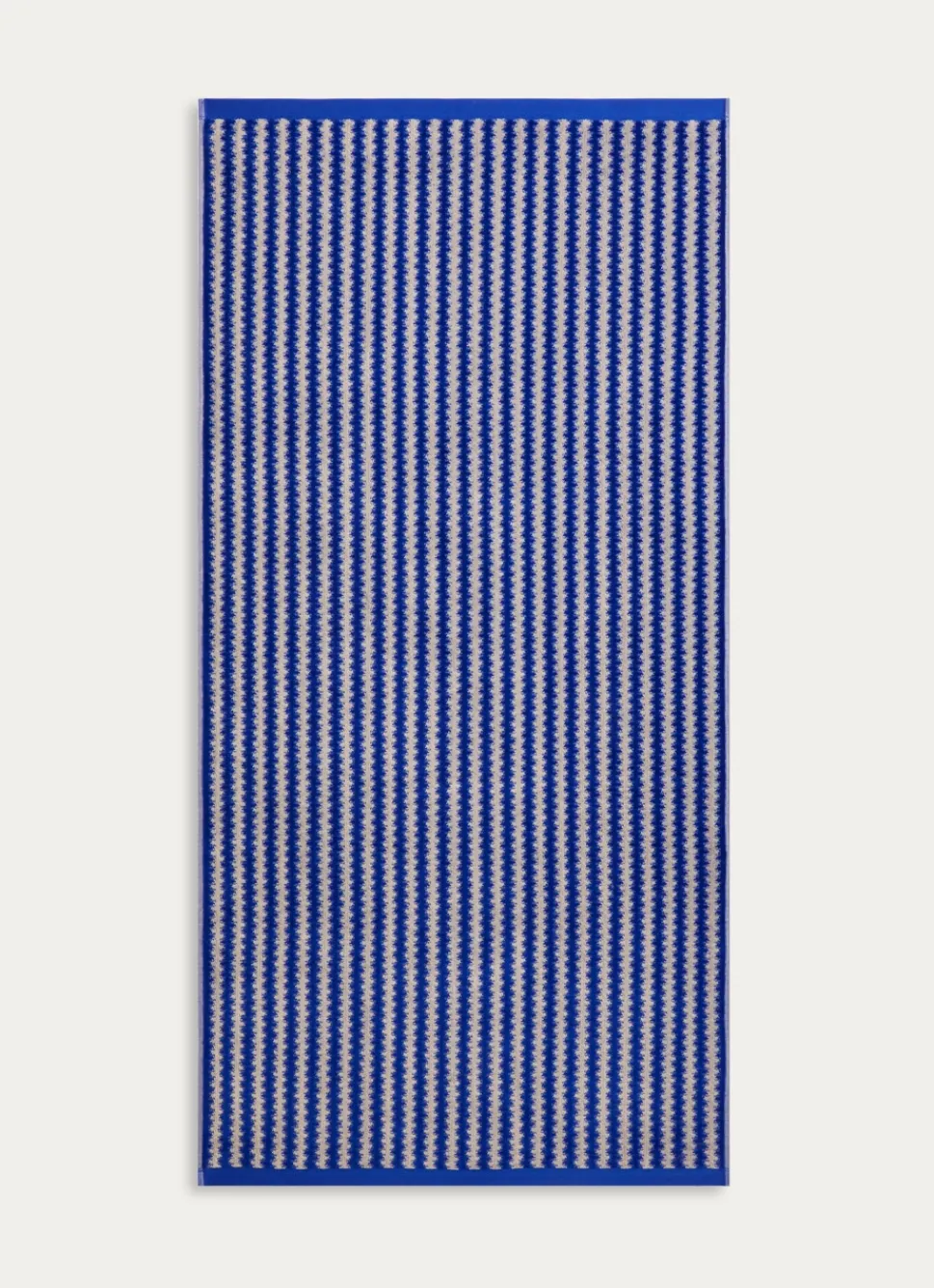 Hot Bouchara SERVIETTE DE TOILETTE RAYÉE EN JACQUARD CRISTEL BLEU/BEIGE