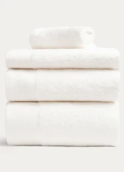 Outlet Bouchara SERVIETTE DE TOILETTE UNIE EN COTON 500GR ÉCRU