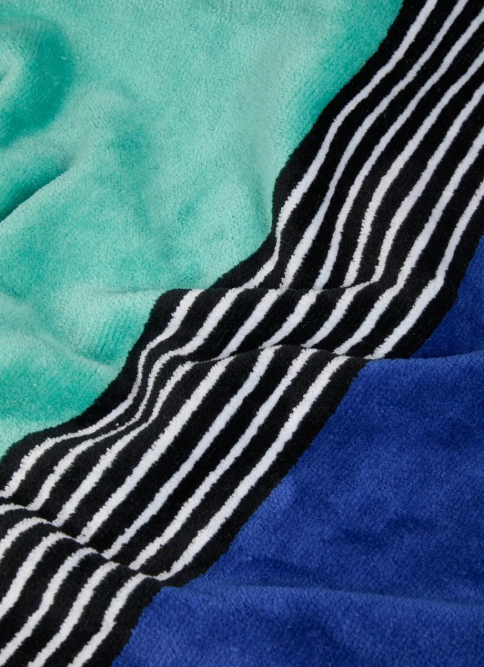 Hot Bouchara SERVIETTE INVITÉ BICOLORE EN VELOURS RAYÉ vert